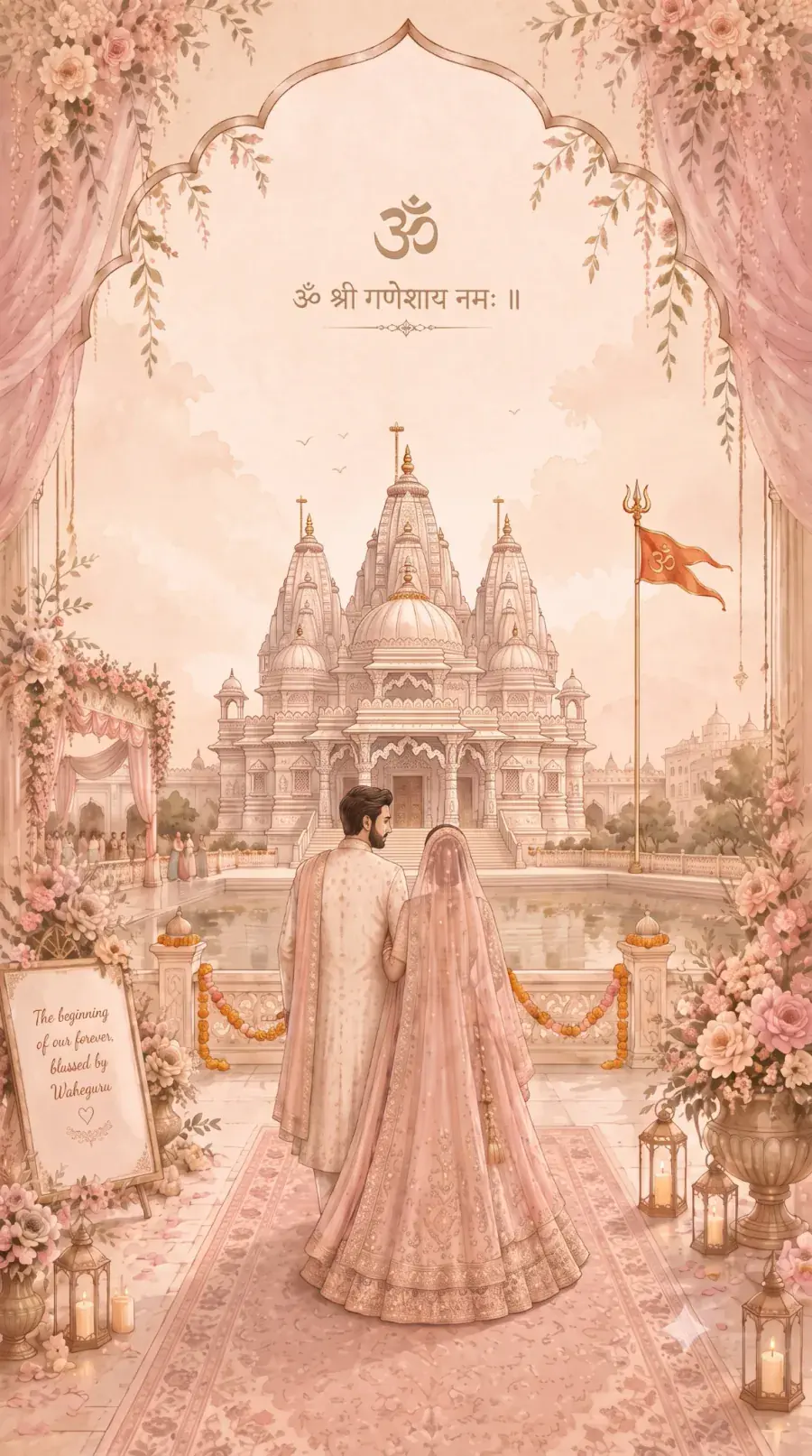 Wedding Invitation Left Door